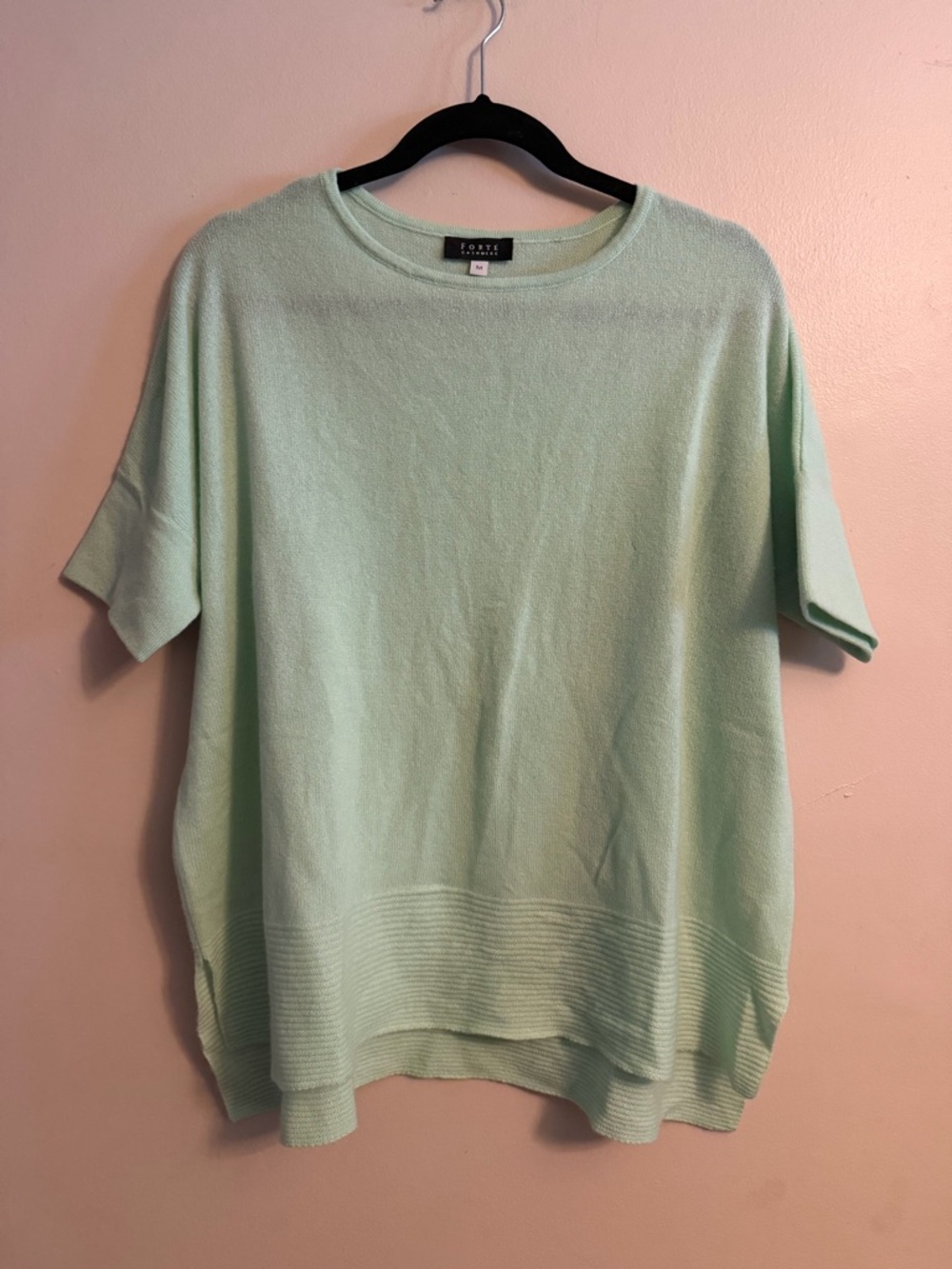 Forte Cashmere Pale Mint Crewneck Sweater